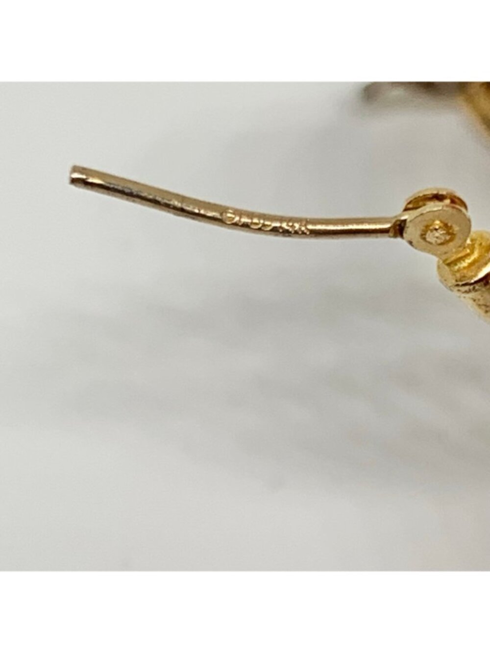 Vintage 14k gold Angel Hoop Earrings 925 sterling silver angels PBDesign - Picture 4 of 7